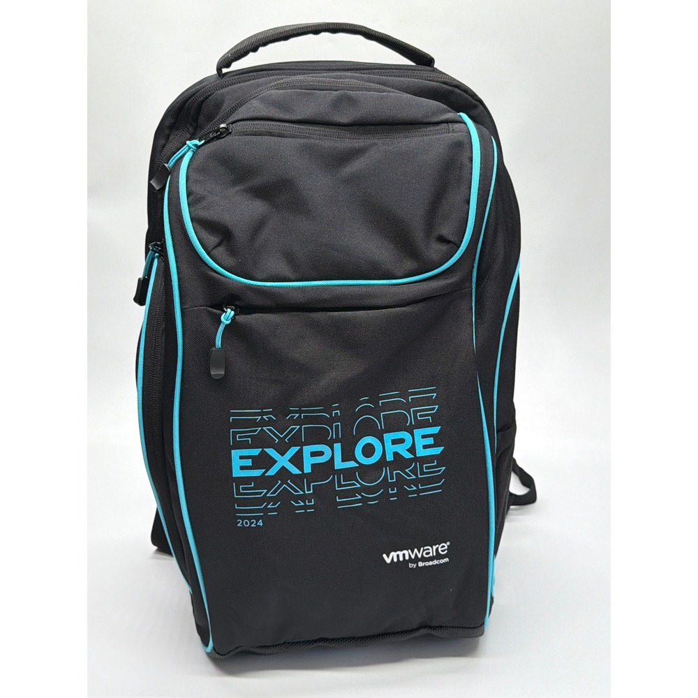 VMware Explore 2024 Broadcom Tech Conference Laptop Backpack Black‎ Teal